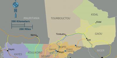 Mali geografia mapu