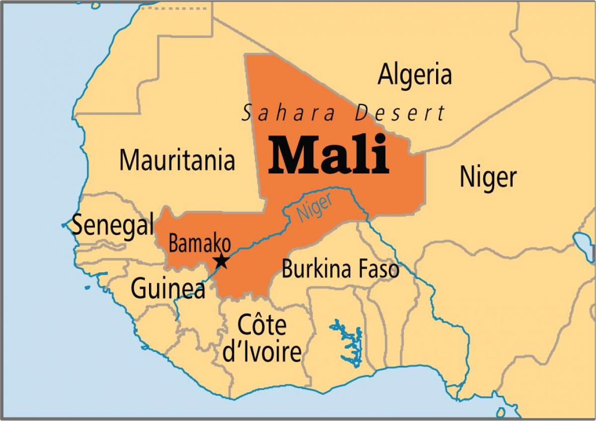 Mapa bamako Mali