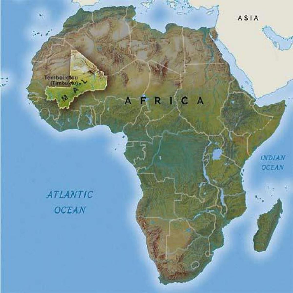 Mali západnej afrike mapu
