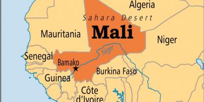 Mapa bamako Mali